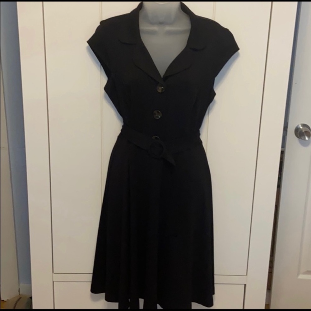 Betsey Johnson black buttoned dress